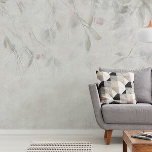Romantic Leaves Wallcovering: Peel and Stick Wallpaper (Removable)