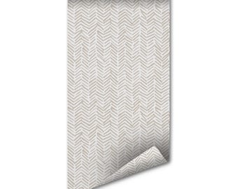 Modern Tribal Peel and Stick Wallpaper (Removable, Repositionable) - Uk Made Wall Decor, Butt Joint Seams, Large Scale Pattern