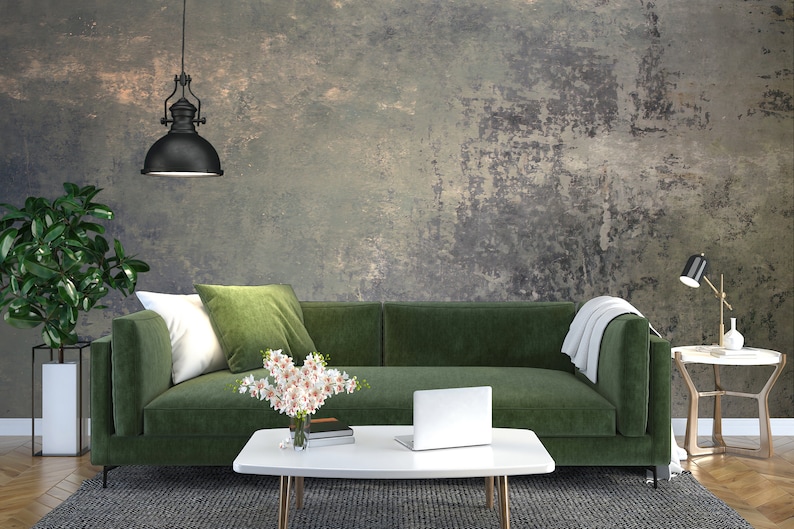Modern Concrete Look Wallpaper, Peel and Stick (Removable, Grey Tone)