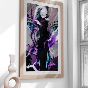 Gojo Satoru Wall Art: Jujutsu Kaisen Poster (Unframed Print)