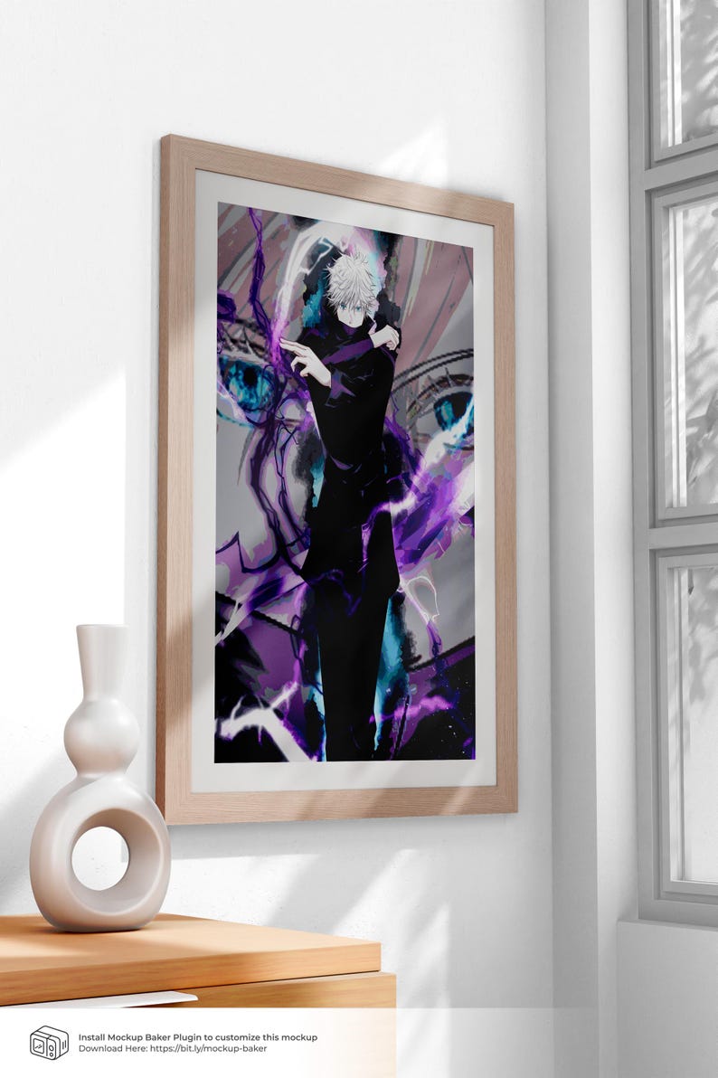 Gojo Satoru Wall Art: Jujutsu Kaisen Poster (Unframed Print)