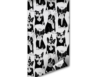 Happy Dogs Removable Wallpaper Temporary Animal Wall Mural - Dog Themed Art, Kids Room Decor