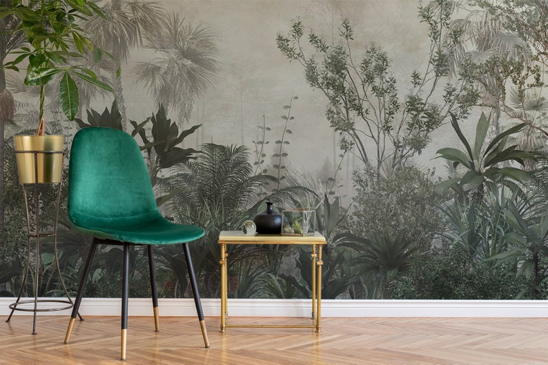 Tropical Jungle Wallpaper: Peel and Stick, Removable Wall Mural