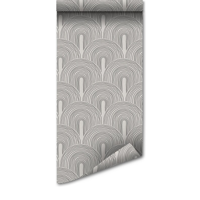 Removable Wallpaper: Elegant Line Art - Peel and Stick Design