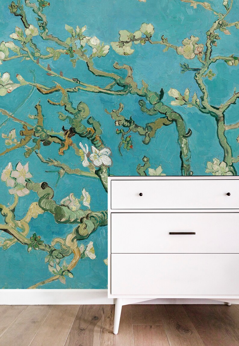 Almond blossom by Van Gogh wallpaper peel and stick vintage Etsy