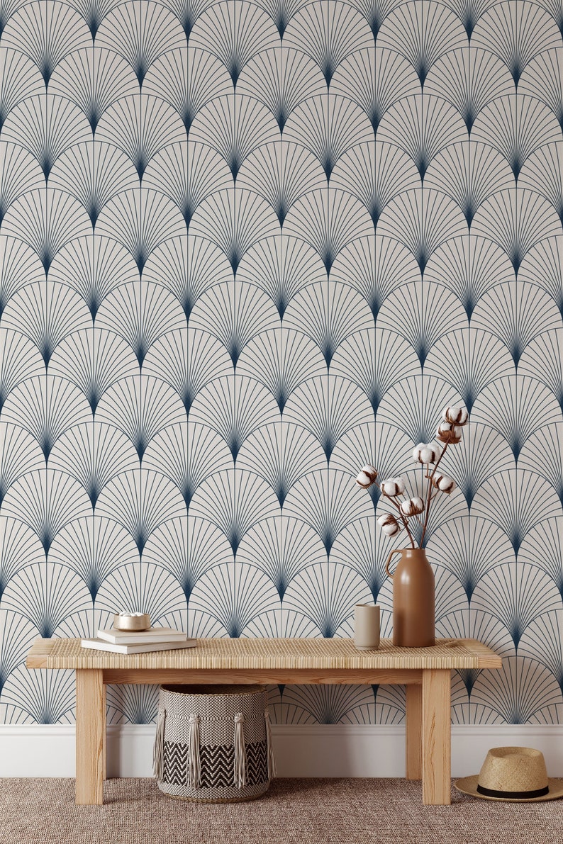 Ocean Scallop Wallpaper: Removable Peel and Stick Coastal Decor
