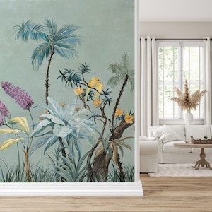 Banana Leaf Wallpaper Wallpaper, Wall Mural, Peel and Stick, Self Adhesive, Wall Covering by Bella Stampa Studio
