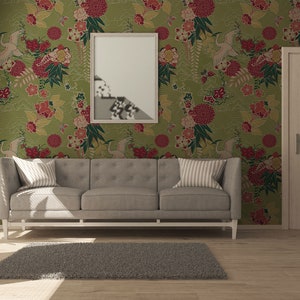 Oriental Silk | Removable Wallpaper | Self-adhesive | Temporary wallpaper #217