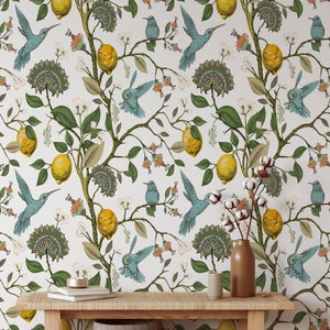 Peel and Stick Wallpaper: Scandinavian Vintage Pattern - Removable