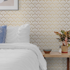 Gold Art Deco Wallpaper - Removable Peel and Stick Wall Mural