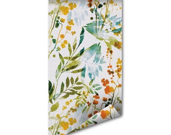 Vintage Botanical Wallpaper - Removable Floral Herbs Design, Peel And Stick Walls, Serene Home Ambiance, Non Woven Material