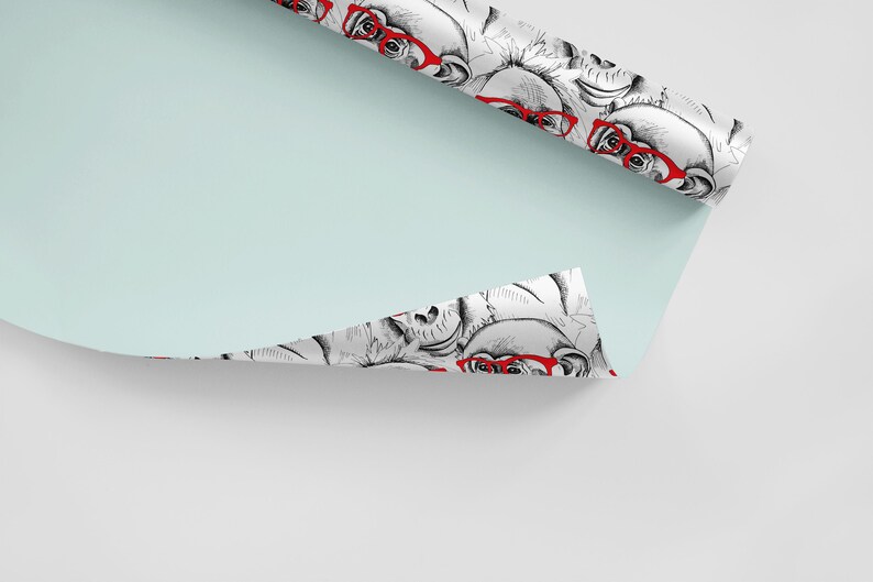 Watercolor Monkey Wallpaper - Removable Peel and Stick Design