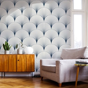 Ocean Scallop Wallpaper: Removable Peel and Stick Coastal Decor