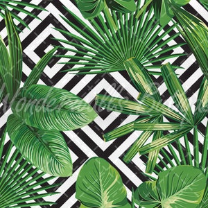 Tropical Palm Leaves Wallpaper (Removable, Peel and Stick)