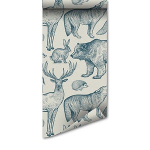 Forest Animals | Removable Wallpaper | Self-adhesive | Temporary wallpaper #19