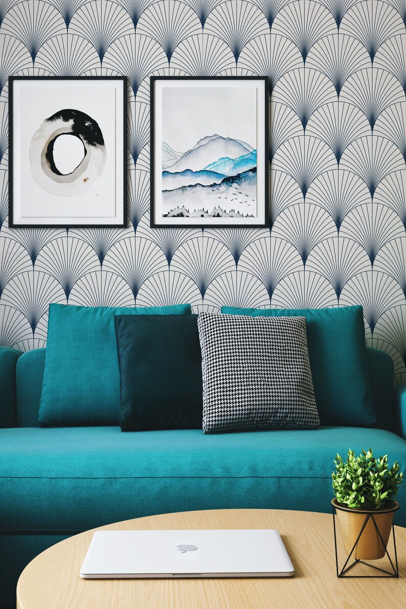 Ocean Scallop Wallpaper: Removable Peel and Stick Coastal Decor