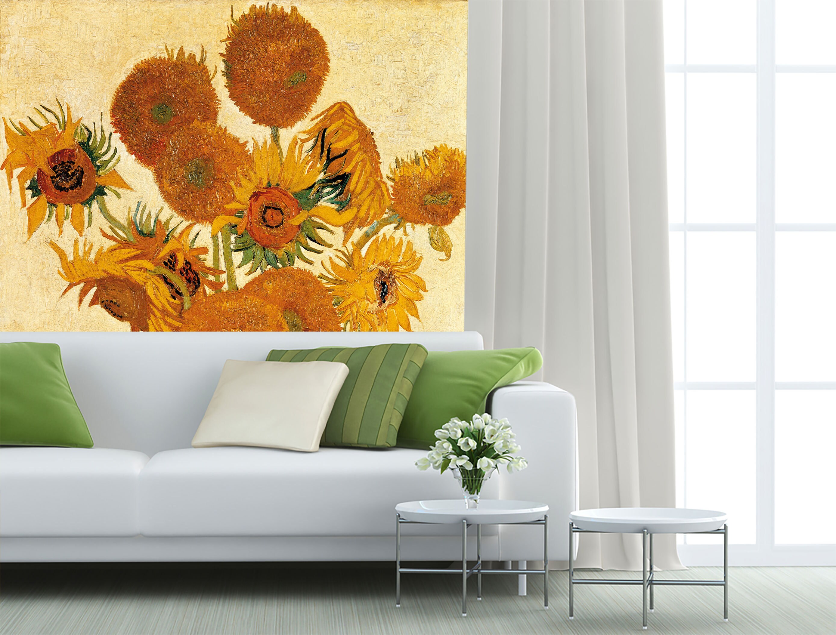 Sunflowers by Van Gogh Wallpaper Retro Sunflowers Removable | Etsy