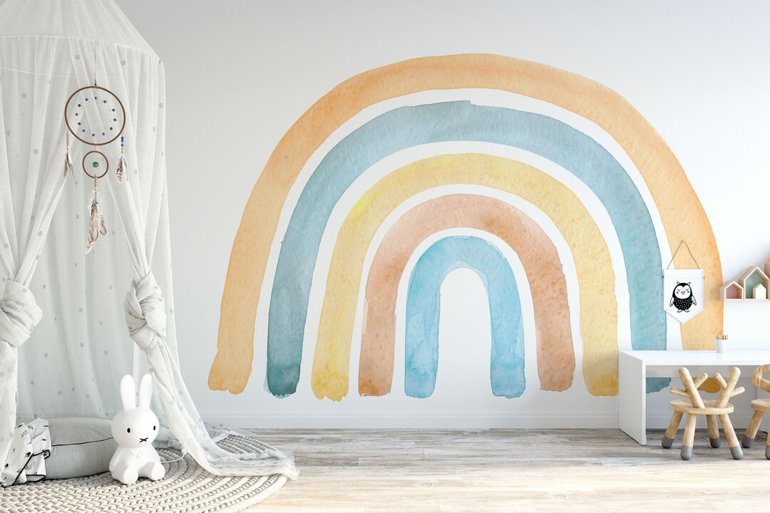 Title: Boho Rainbow Wall Decal Watercolor Style Peel and Stick Nursery ...