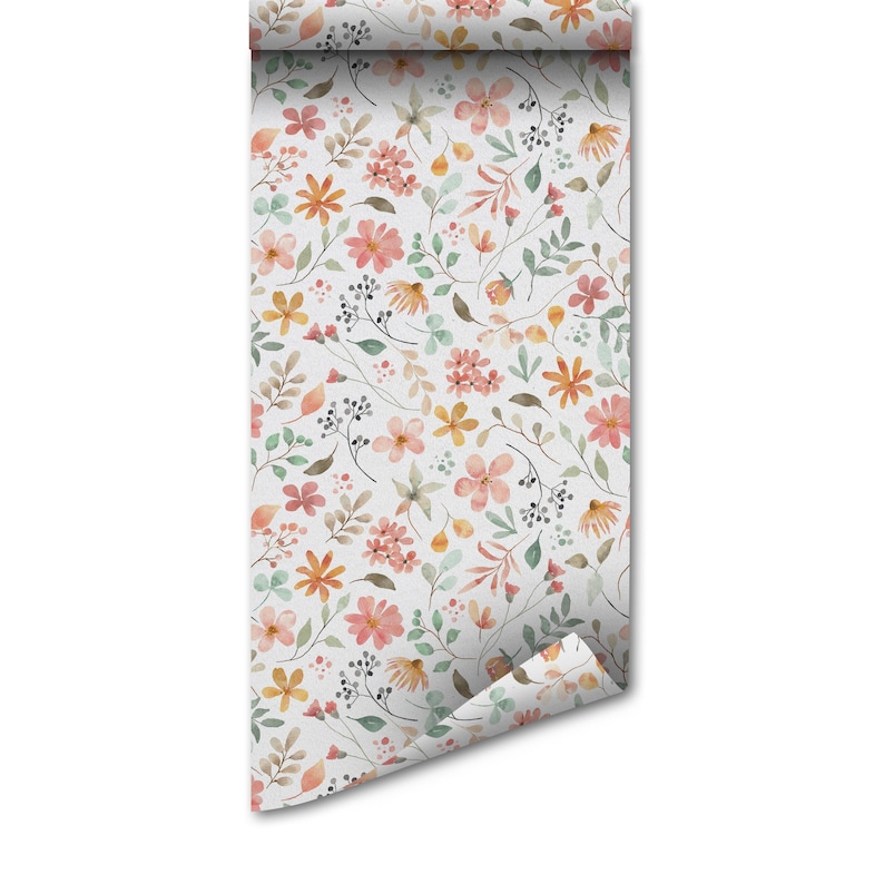 Spring Wildflower Wallpaper | Peel and Stick, Traditional