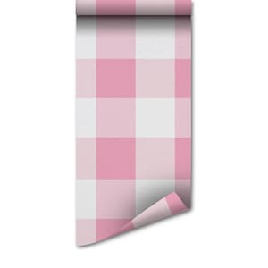貼ってはがせる壁紙(３本セット）/ギンガムチェック（ピンク） 楽天市場】貼ってはがせる壁紙/ギンガムチェック（ピンク）｜姫