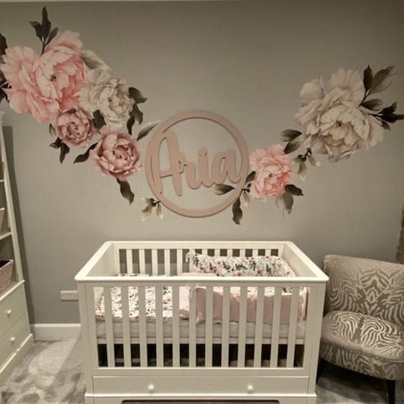 Peony Wall Decal: Floral Peel and Stick Wallpaper (Large, Removable) - Eco Friendly Ink, Gift For Gardeners