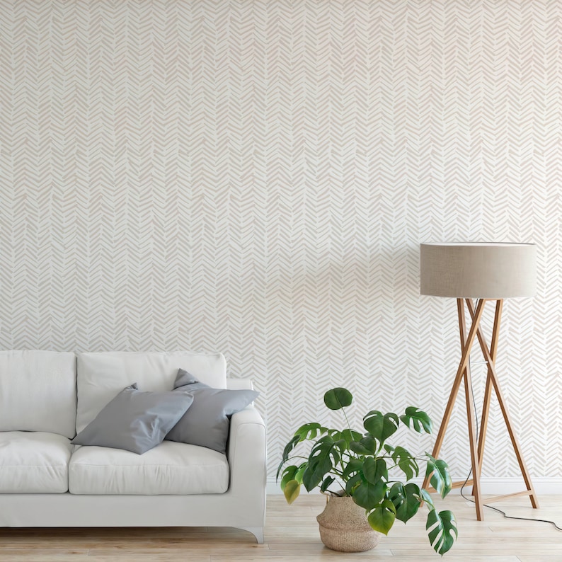 Modern Tribal Peel and Stick Wallpaper (Removable, Repositionable)
