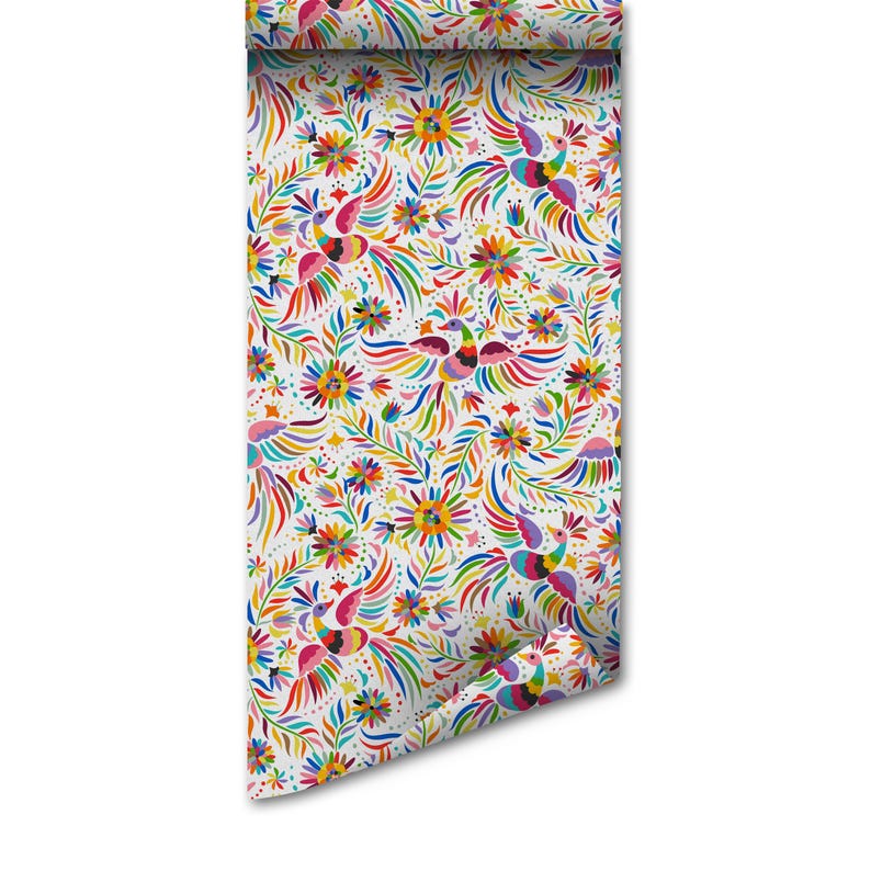 Colorful Mexican Birds Wallpaper Mural Peel and Stick