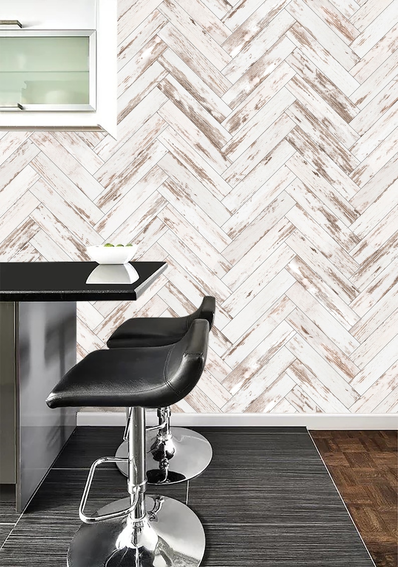 Herringbone Wallpaper Peel and Stick Wallpaper Amovible pour - Etsy France