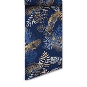 Metallic Blätter Tapete | Abnehmbares Peel & Stick-Wandbild für einfache Auffrischung des Wohndekors, eleganter Wandakzent für Wohnzimmer