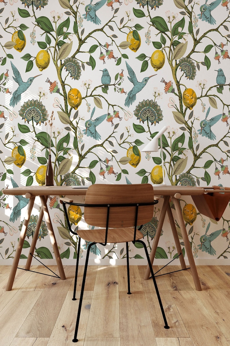 Peel and Stick Wallpaper: Scandinavian Vintage Pattern - Removable