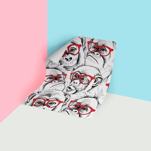 Watercolor Monkey Wallpaper - Removable Peel and Stick Design