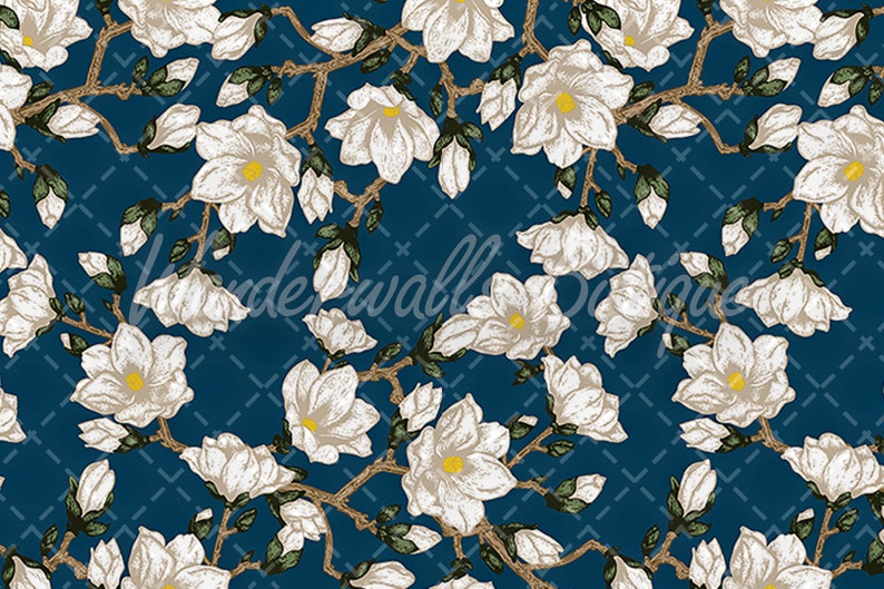 Dark Daisy Wallpaper Mural Moody Floral Peel and Stick