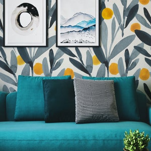 Removable Wallpaper: Painted Orange Scandinavian - Peel and Stick