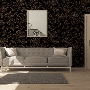 Gold Rowan | Removable Wallpaper | Self-adhesive | Temporary wallpaper #107
