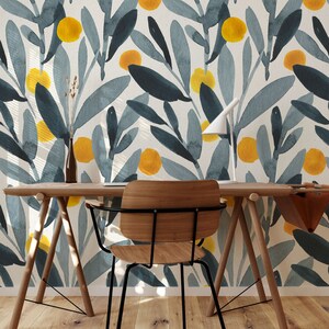 Removable Wallpaper: Painted Orange Scandinavian - Peel and Stick