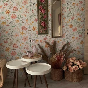 Spring Wildflower Wallpaper | Peel and Stick, Traditional