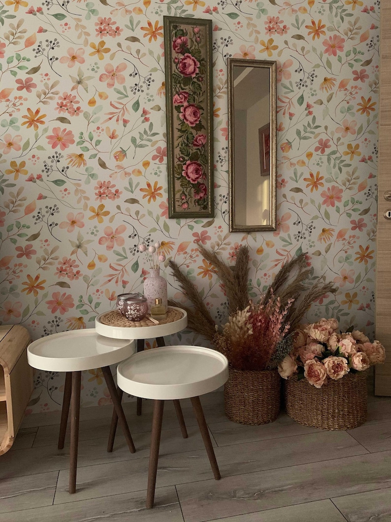 Spring Wildflower Wallpaper | Peel and Stick, Traditional