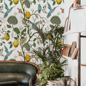Peel and Stick Wallpaper: Scandinavian Vintage Pattern - Removable