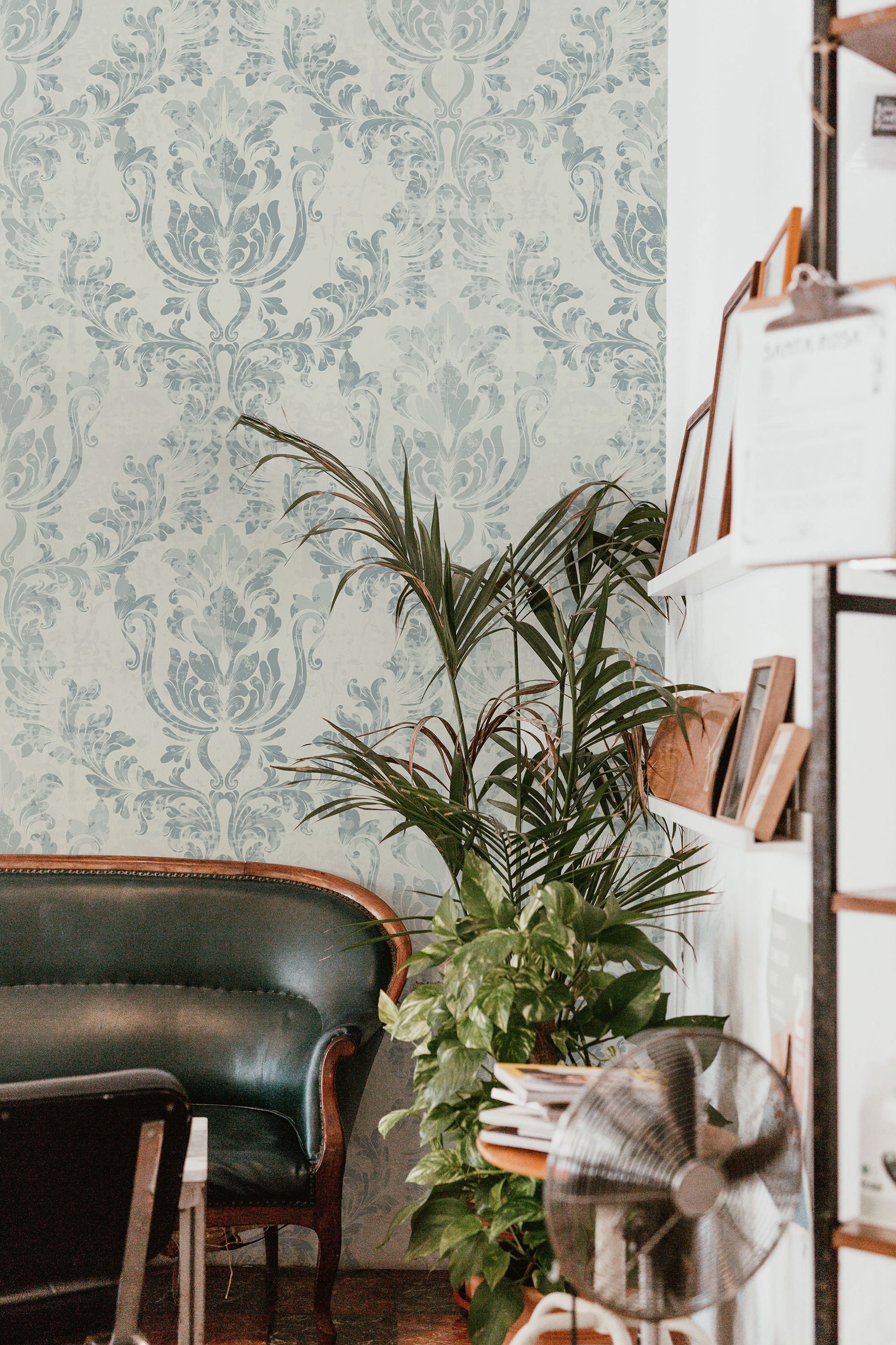 Vintage Damask Peel and Stick Wallpaper Removable Etsy