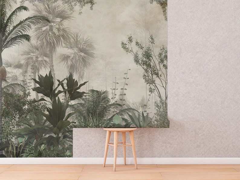 Tropical Jungle Wallpaper: Peel and Stick, Removable Wall Mural