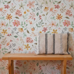 Spring Wildflower Wallpaper | Peel and Stick, Traditional