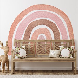 Heart Raindrop Wall Decal Rainbow Kids Room Art Large Removable Decal