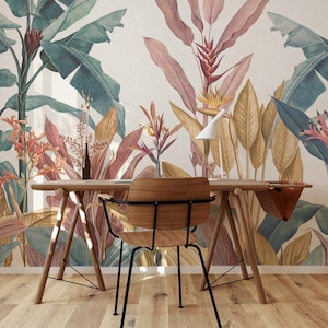 Large Banana Leaf Removable Wallpaper | Peel and Stick Wall Mural