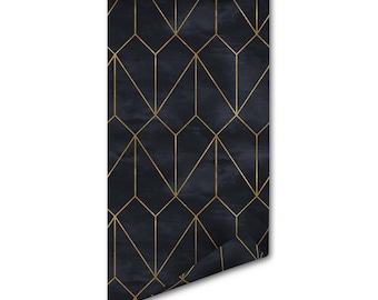 Wall Mural: Dark Gold Leaf Pattern (Removable Peel and Stick) - Home Decor Wallpaper, Chemical Free Print
