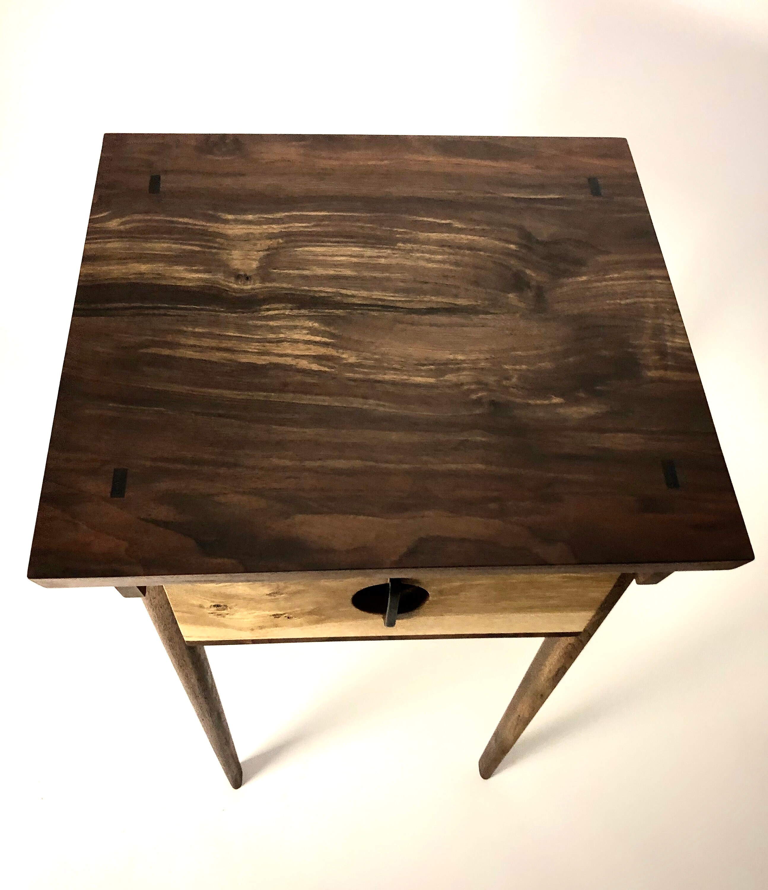 Walnut and white oak hall table. Etsy