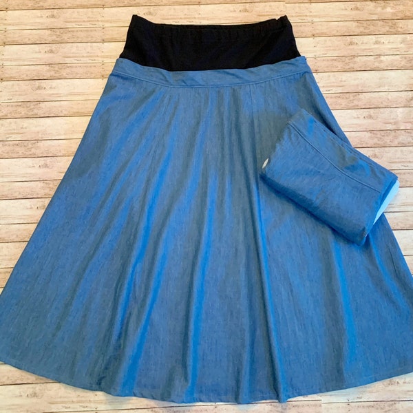 Denim Skirt - Etsy