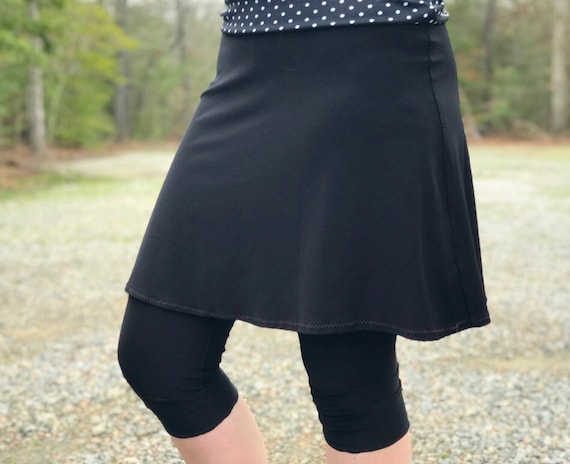 Custom Sewn Swim Skirt With Leggings Modest Skirted Leggings - Etsy