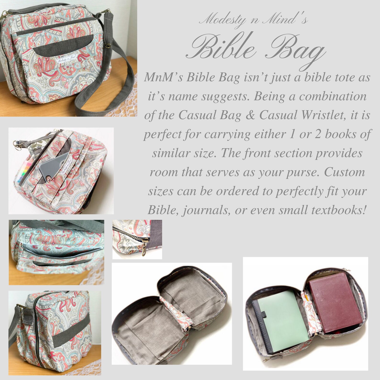 Custom Blue Bible Bag for Women Bible Purse for Church Etsy