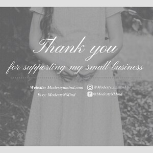 May include: Thank you for supporting my small business. Website: Modestynmind.com Etsy: ModestyNMind @Modesty_n_mind f @ModestyNMind