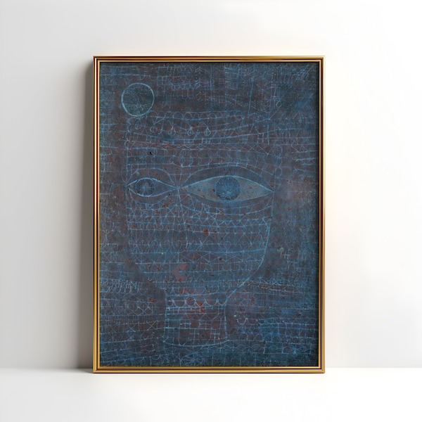 Avant-garde, Arabian Princess - Paul Klee, original antique painting oil vintage, Printable art of high resolution instant download